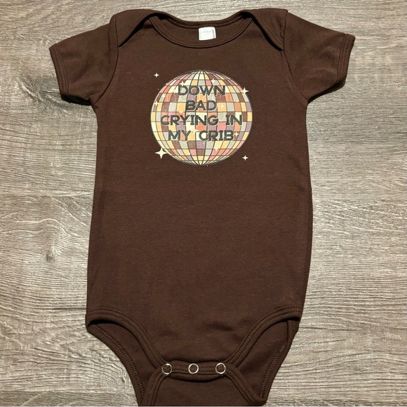 TTPD Down bad crying in my crib baby onesie Taylor Swift - Picture 2 of 2
